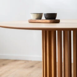 SOLA Table à Manger Ronde En Bois ø120cm -Meubles Soldes Magasin table manger ronde bois 120cm drawer sola 5