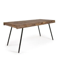 SURI Table à Manger En Teck Recyclé 220x100cm 10 SURI Table à Manger En Teck Recyclé 220x100cm -Meubles Soldes Magasin table manger teck recycle 220x90cm suri 2