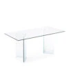 BURANO Table à Manger En Verre 180x90cm 2 BURANO Table à Manger En Verre 180x90cm -Meubles Soldes Magasin table manger verre 180x90 cm burano