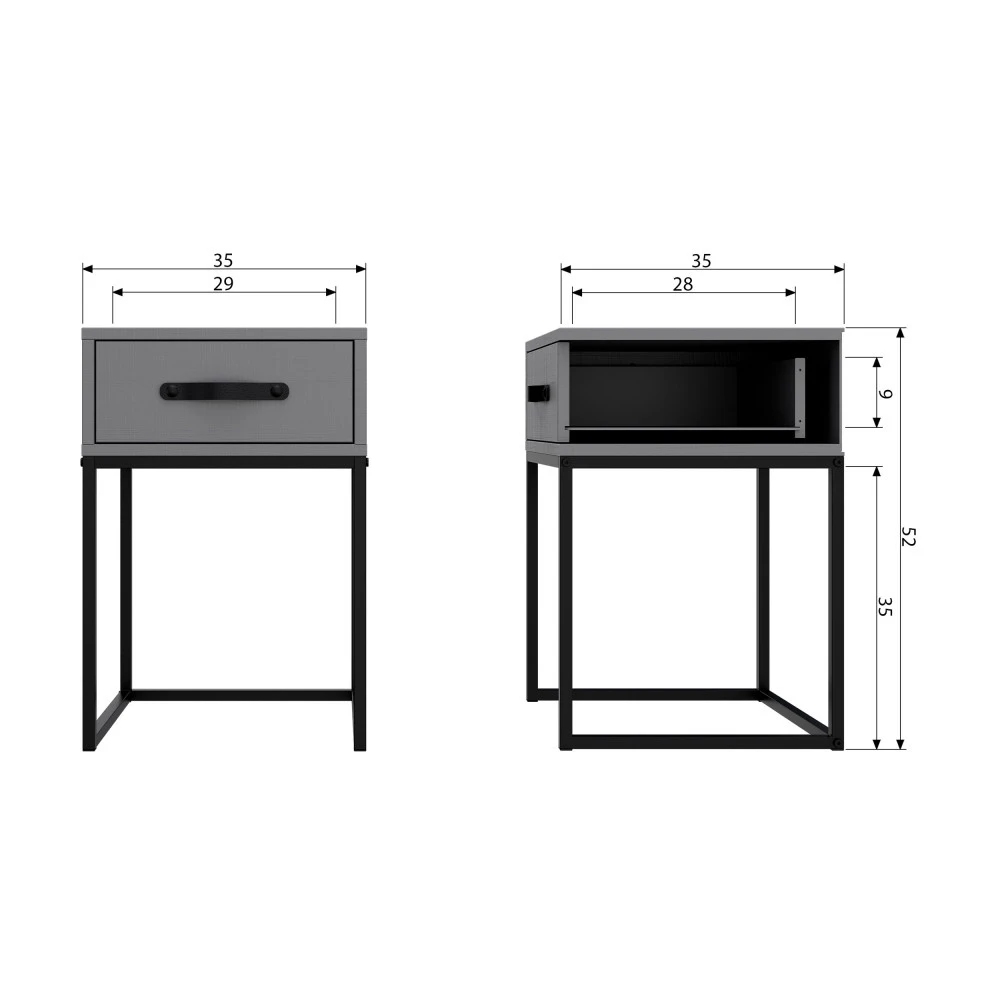 MORRIS Table De Nuit En Pin Massif 8 MORRIS Table De Nuit En Pin Massif – Image 6