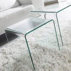 BURANO 2 Tables Basses Gigognes En Verre