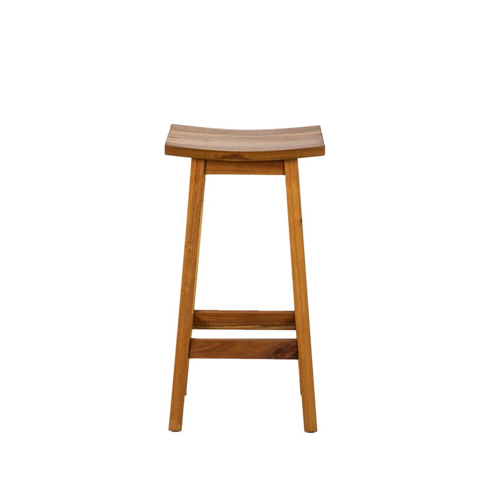 HANOTILO Tabouret De Bar 77cm En Acacia 4 HANOTILO Tabouret De Bar 77cm En Acacia – Image 2