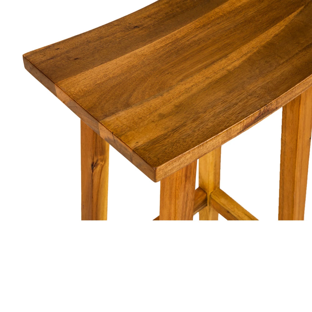 HANOTILO Tabouret De Bar 77cm En Acacia 8 HANOTILO Tabouret De Bar 77cm En Acacia – Image 6