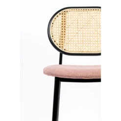 SPIKE Tabouret De Bar En Tissu Et Cannage 65cm -Meubles Soldes Magasin tabouret bar tissu cannage 65cm zuiver spike 5