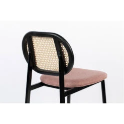 SPIKE Tabouret De Bar En Tissu Et Cannage 65cm -Meubles Soldes Magasin tabouret bar tissu cannage 65cm zuiver spike 6