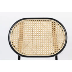 SPIKE Tabouret De Bar En Tissu Et Cannage 65cm -Meubles Soldes Magasin tabouret bar tissu cannage 65cm zuiver spike 7