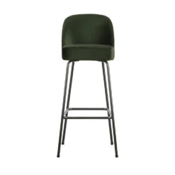 VOGUE Tabouret De Bar En Velours 80cm