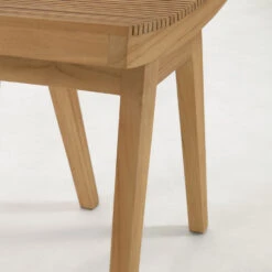 VICENTINA Tabouret En Bois De Teck H46cm -Meubles Soldes Magasin tabouret bois teck h46cm kave home vicentina 2
