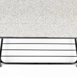 MILOU Tabouret Rectangulaire En Tissu Et Métal -Meubles Soldes Magasin tabouret rectangulaire tissu metal milou 3