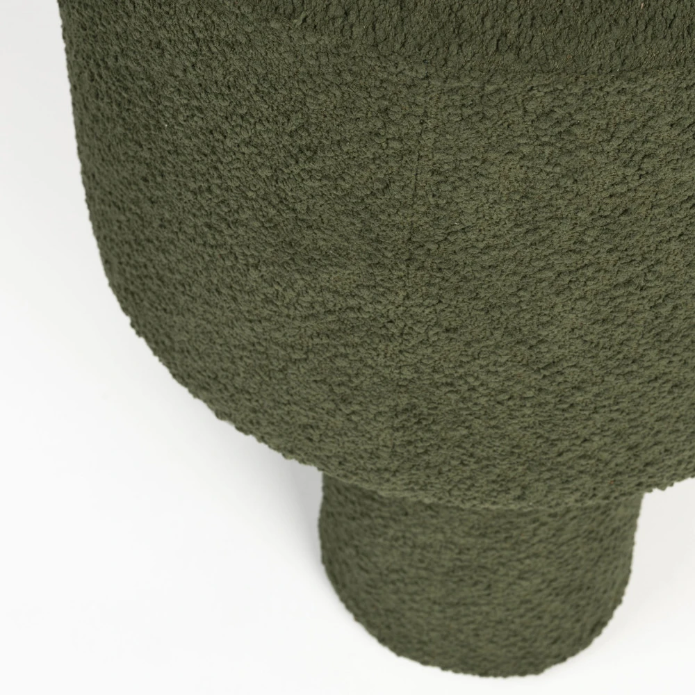 MARCOS Tabouret Rond En Tissu Bouclette ø40cm 5 MARCOS Tabouret Rond En Tissu Bouclette ø40cm – Image 3