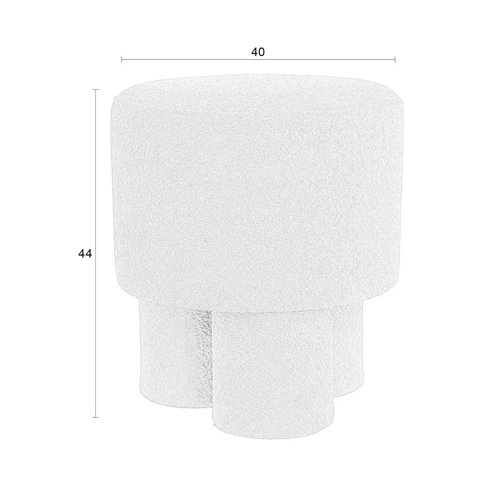 MARCOS Tabouret Rond En Tissu Bouclette ø40cm 8 MARCOS Tabouret Rond En Tissu Bouclette ø40cm – Image 6