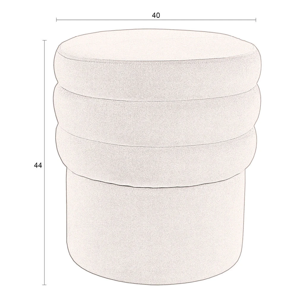 ADITI Tabouret Rond En Velours ø40cm 10 ADITI Tabouret Rond En Velours ø40cm – Image 8