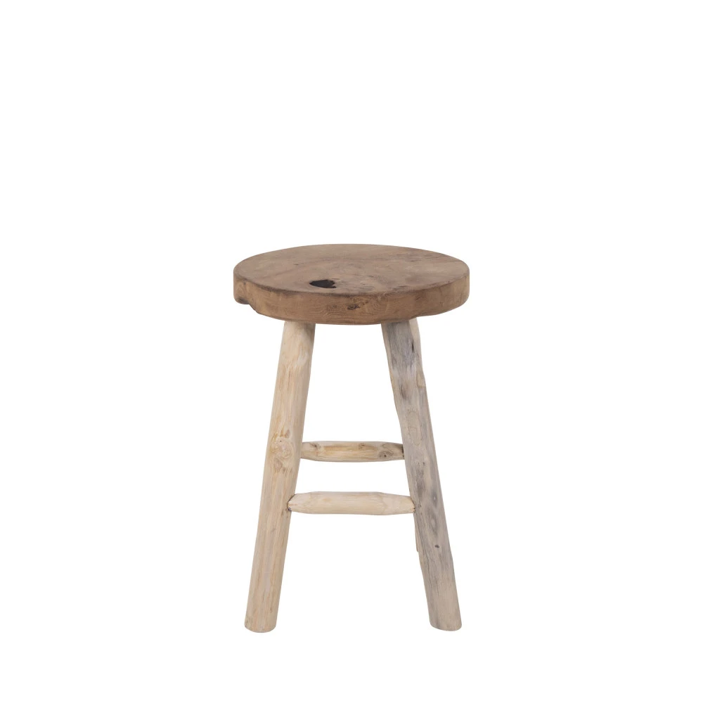 BADIA Tabouret En Teck H45cm 4 BADIA Tabouret En Teck H45cm – Image 2