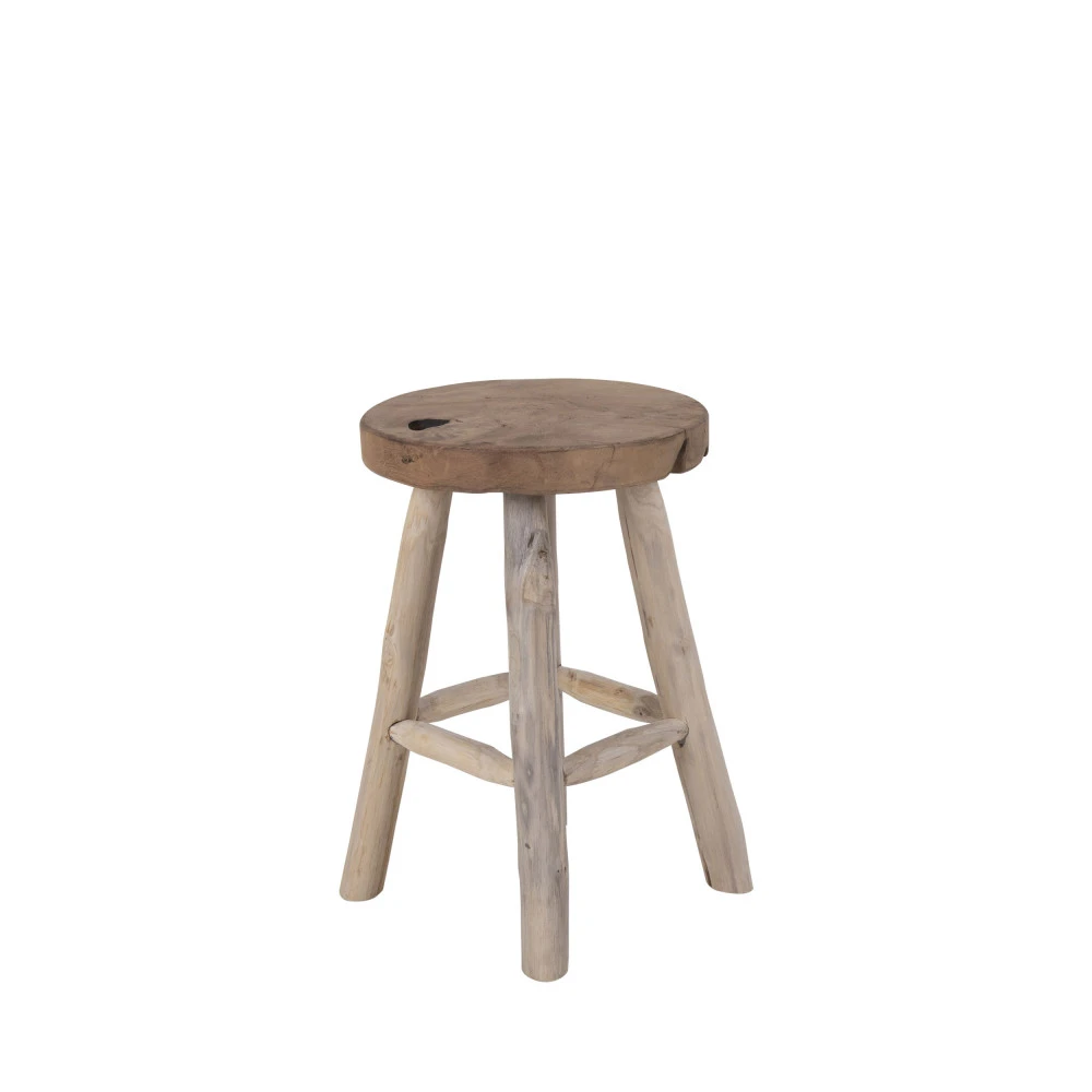BADIA Tabouret En Teck H45cm 5 BADIA Tabouret En Teck H45cm – Image 3