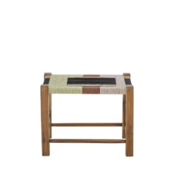 VERDE Tabouret Tissé En Bois Et Jute -Meubles Soldes Magasin tabouret tisse bois jute bloomingville verde 1