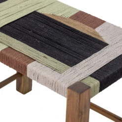 VERDE Tabouret Tissé En Bois Et Jute -Meubles Soldes Magasin tabouret tisse bois jute bloomingville verde 5