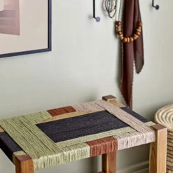 VERDE Tabouret Tissé En Bois Et Jute -Meubles Soldes Magasin tabouret tisse bois jute bloomingville verde 6