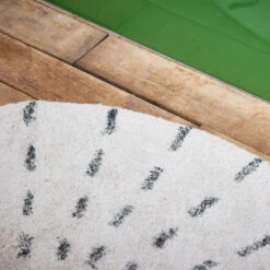 MAALA Tapis De Bain Rond En Coton -Meubles Soldes Magasin tapis de bain rond coton maala hkliving 4