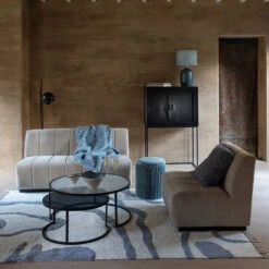 SUAVE Tapis Avec Formes Organiques écru -Meubles Soldes Magasin tapis formes organiques ecru pomax suave 2