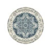 HAVANA Tapis Rond En Chenille Bleu -Meubles Soldes Magasin tapis rond chenille bleu house nordic havana