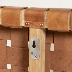 CAMPECHUELA Tête De Lit En Bois Et Cuir 153cm -Meubles Soldes Magasin tete lit bois cuir 153cm campechuela 4