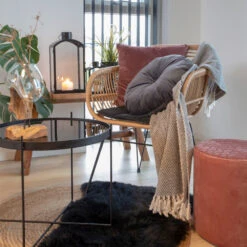 TRIESTE Lot De 2 Fauteuils Indoor/outdoor Aspect Rotin Et Métal Avec Coussin -Meubles Soldes Magasin trieste lot 2 fauteuils indoor outdoor aspect rotin metal house nordic 6