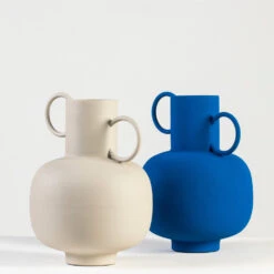 MASSA Vase Décoratif Finition Poudrée ø21cm -Meubles Soldes Magasin vase finition poudree 28cm drawer massa 2