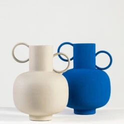 MASSA Vase Décoratif Finition Poudrée ø21cm -Meubles Soldes Magasin vase finition poudree 28cm drawer massa 3