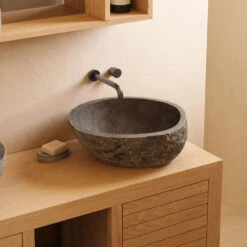 TETSU Vasque En Pierre ø40cm 17 TETSU Vasque En Pierre ø40cm -Meubles Soldes Magasin vasque en pierre 40cm kave home tetsu 6