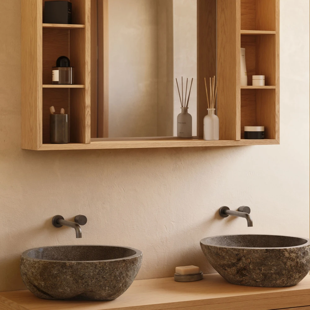 TETSU Vasque En Pierre ø40cm 10 TETSU Vasque En Pierre ø40cm – Image 8