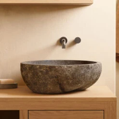 TETSU Vasque En Pierre ø40cm 19 TETSU Vasque En Pierre ø40cm -Meubles Soldes Magasin vasque en pierre 40cm kave home tetsu 8