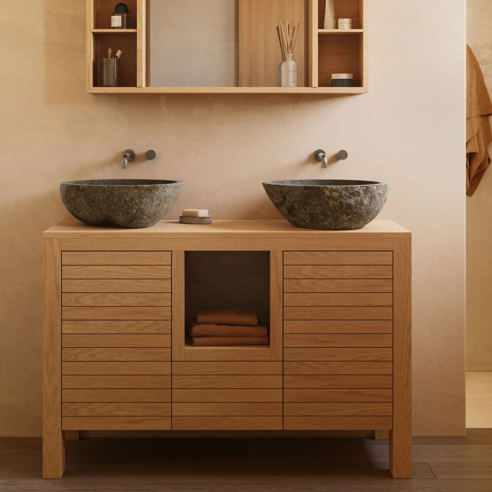 TETSU Vasque En Pierre ø40cm 3 TETSU Vasque En Pierre ø40cm