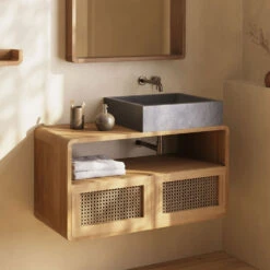 DELINA Vasque En Terrazzo 40x45cm