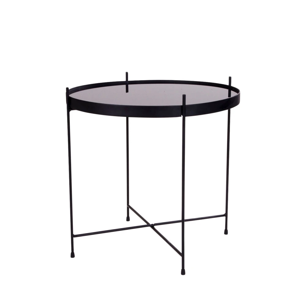 VENEZIA Table Basse En Verre Et Métal ø48xh48cm 6 VENEZIA Table Basse En Verre Et Métal ø48xh48cm – Image 4