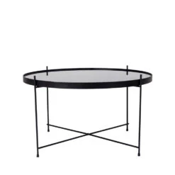 VENEZIA Table Basse En Verre Et Métal ø70xh40cm -Meubles Soldes Magasin venezia table basse verre metal house nordic 2