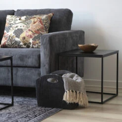 VITA Bout De Canapé En Métal Et Bois -Meubles Soldes Magasin vita bout canape metal bois house nordic 5