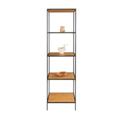 VITA Etagère En Bois Et Métal 51x170cm -Meubles Soldes Magasin vita etagere bois metal 51x170cm house nordic 4