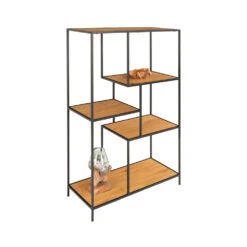 VITA Etagère En Bois Et Métal 80x120cm -Meubles Soldes Magasin vita etagere bois metal 80x120cm house nordic 2