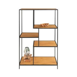 VITA Etagère En Bois Et Métal 80x120cm -Meubles Soldes Magasin vita etagere bois metal 80x120cm house nordic 4