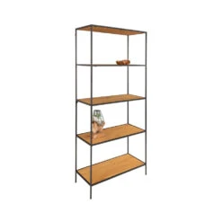 VITA Etagère En Bois Et Métal 80x170cm -Meubles Soldes Magasin vita etagere metal bois 80x170cm house nordic 2
