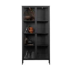 PRECIOUS Vitrine 2 Portes En Métal 90x190cm -Meubles Soldes Magasin vitrine 2 portes metal 90x190cm woood precious 3