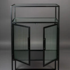 BOLI Vitrine 2 Portes En Métal Et Verre Trempé 105x65cm -Meubles Soldes Magasin vitrine 2 portes metal verre trempe 105x65cm dutchbone boli 3