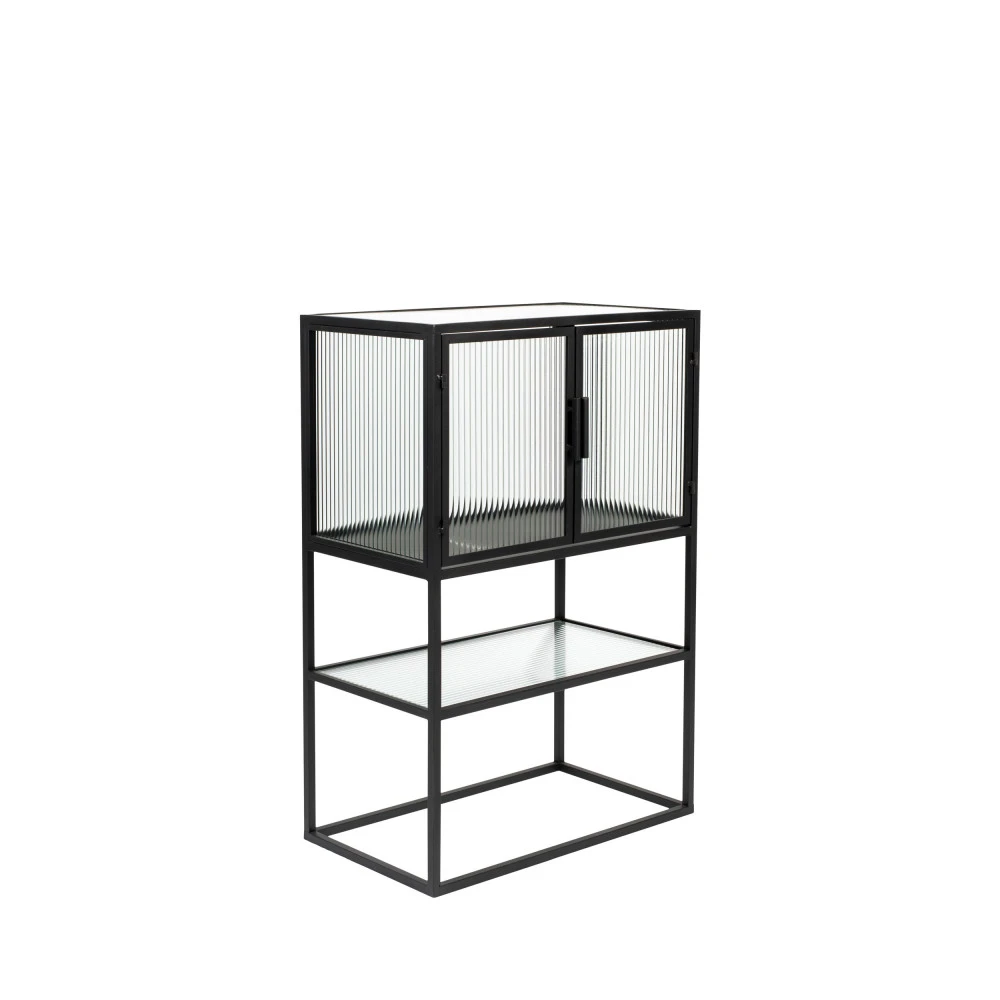 BOLI Vitrine 2 Portes En Métal Et Verre Trempé 90x60cm 5 BOLI Vitrine 2 Portes En Métal Et Verre Trempé 90x60cm – Image 3