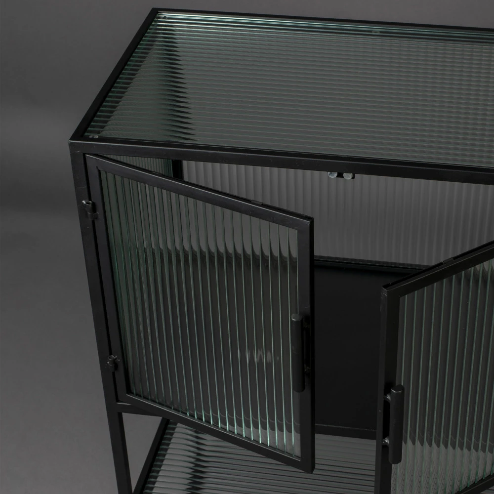 BOLI Vitrine 2 Portes En Métal Et Verre Trempé 90x60cm 6 BOLI Vitrine 2 Portes En Métal Et Verre Trempé 90x60cm – Image 4