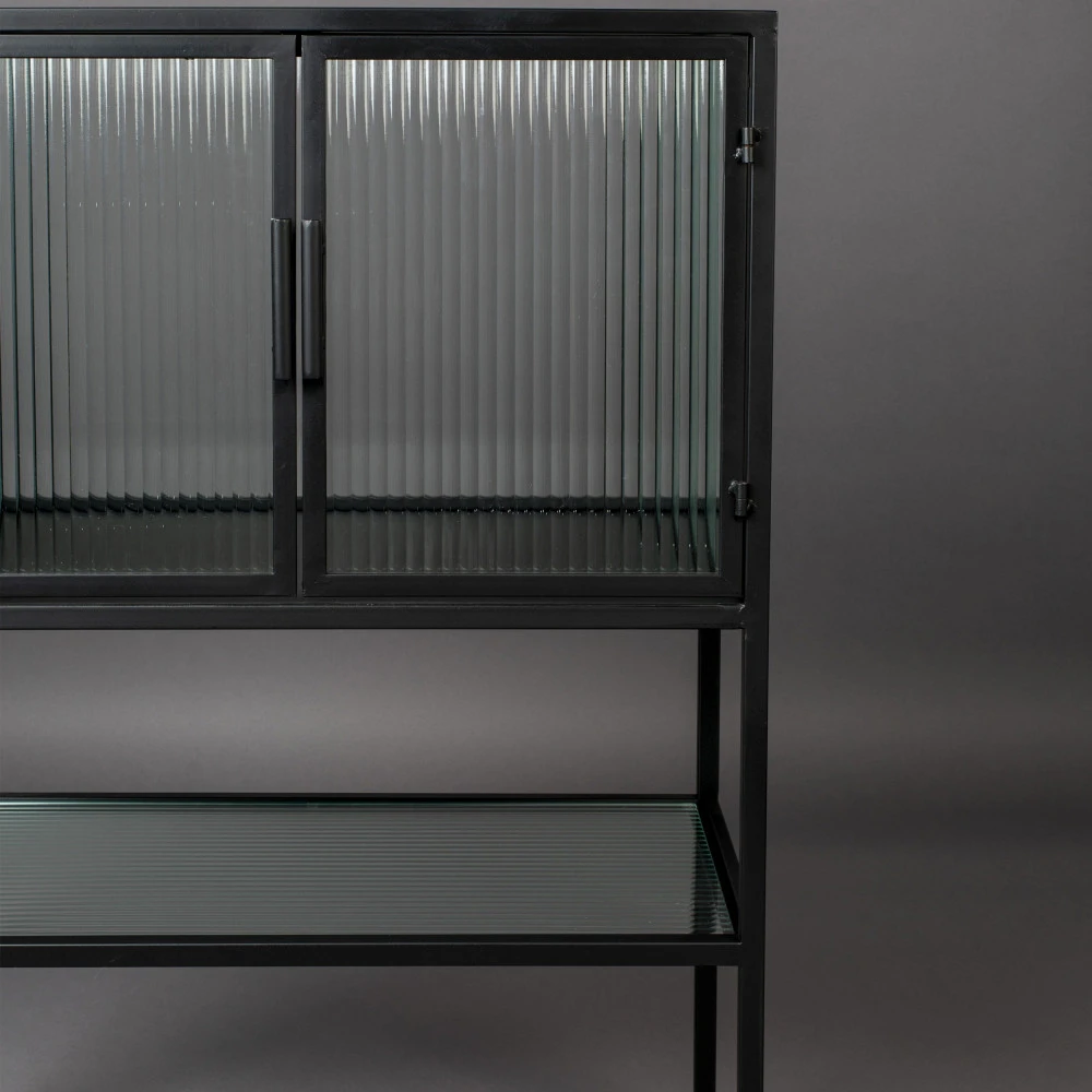 BOLI Vitrine 2 Portes En Métal Et Verre Trempé 90x60cm 7 BOLI Vitrine 2 Portes En Métal Et Verre Trempé 90x60cm – Image 5