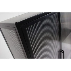 ZION Vitrine En Métal Et Verre Strié -Meubles Soldes Magasin vitrine metal verre strie woood zion 5