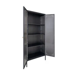 ADELAIDE Vitrine En Verre Et Métal H180cm -Meubles Soldes Magasin vitrine verre metal h180cm house nordic adelaide 3