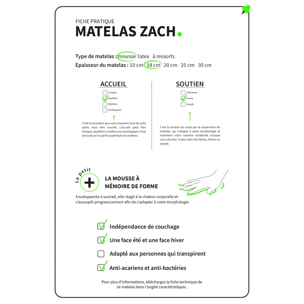 ZACH Matelas Roulé Mousse Mémoire De Forme, Accueil équilibré 9 ZACH Matelas Roulé Mousse Mémoire De Forme, Accueil équilibré – Image 7